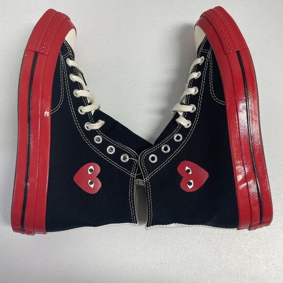 Converse Chuck 70 High Comme des Garcons Play Black Red A01793C Size 8 Men Shoe main image 4